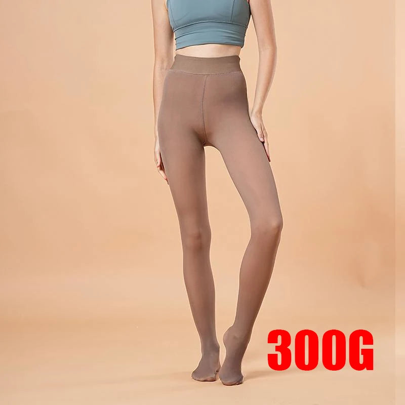 Fleece Lined Nylon Elastane Winter Tights