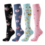 Nylon Polyester Elastane Knee High Compression Socks