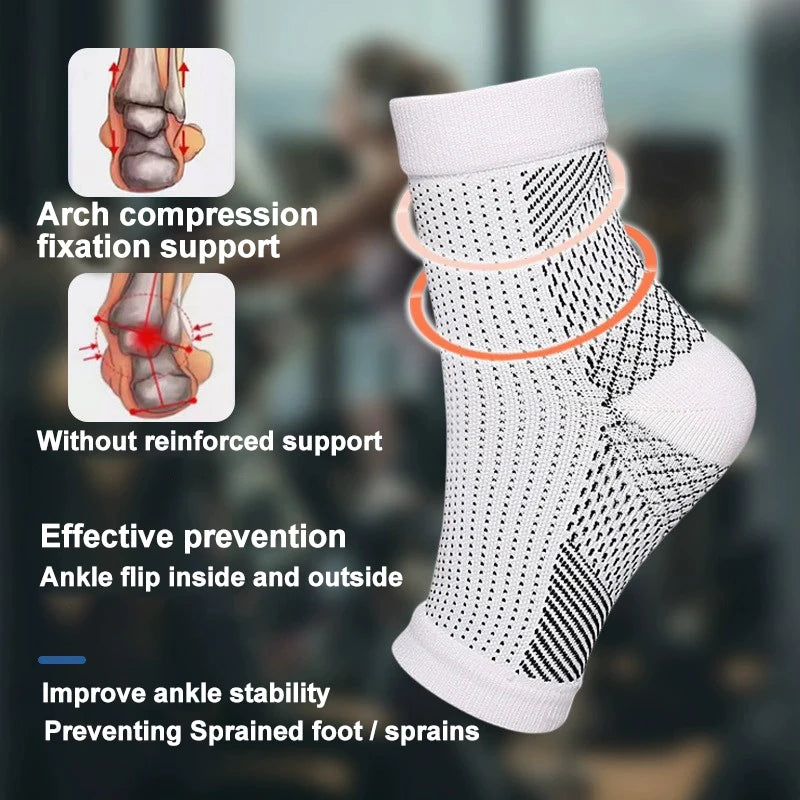 Nylon Spandex Ankle Compression Support Socks