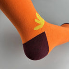 Cotton Blend Fox Print Casual Socks