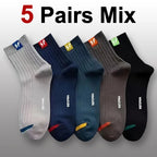 Polyester Blend Crew Socks Breathable Daily Wear