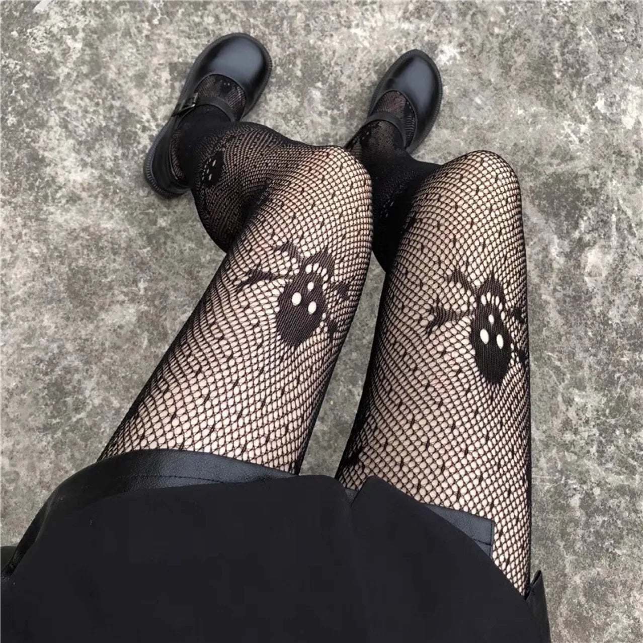 Nylon Fishnet Pantyhose Gothic Pattern Tights - 8