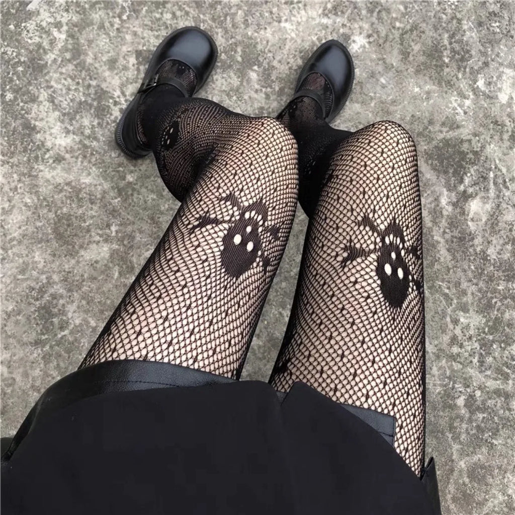 Nylon Fishnet Pantyhose Gothic Pattern Tights