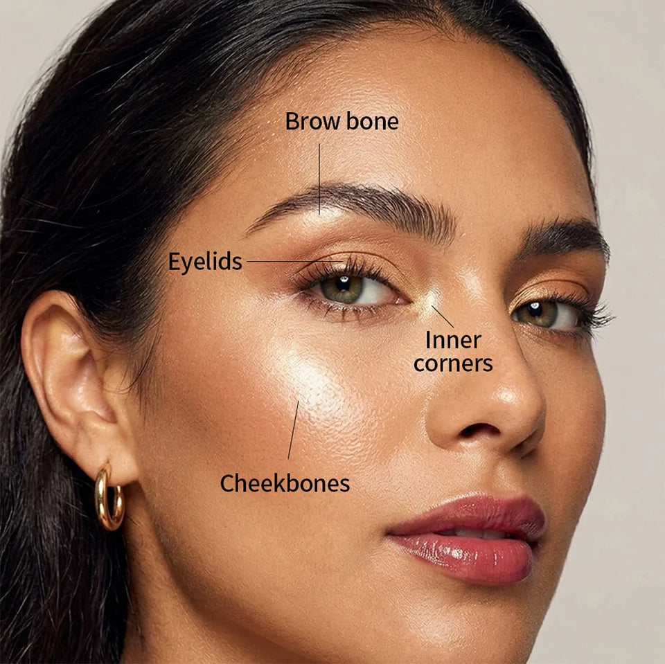 Powder Highlighter and Bronzer Face Makeup Palette