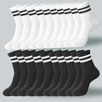 6 Pairs Polyester Elastane Crew Socks For Men