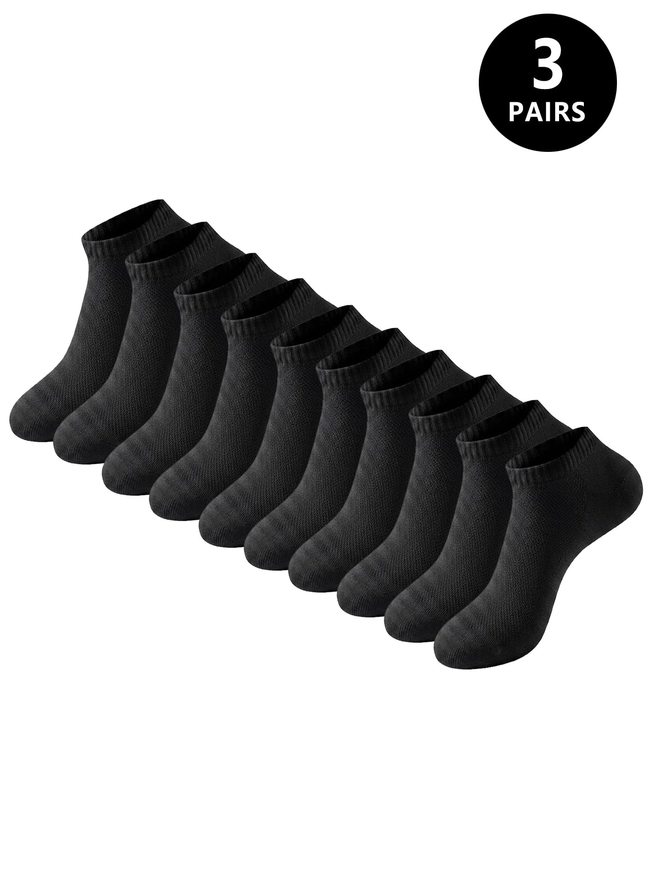 Polyester Elastane Blend Crew Socks Three Pair Set - 13