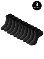 Polyester Elastane Blend Crew Socks Three Pair Set