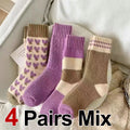 Thick Striped Plush Winter Socks for Women