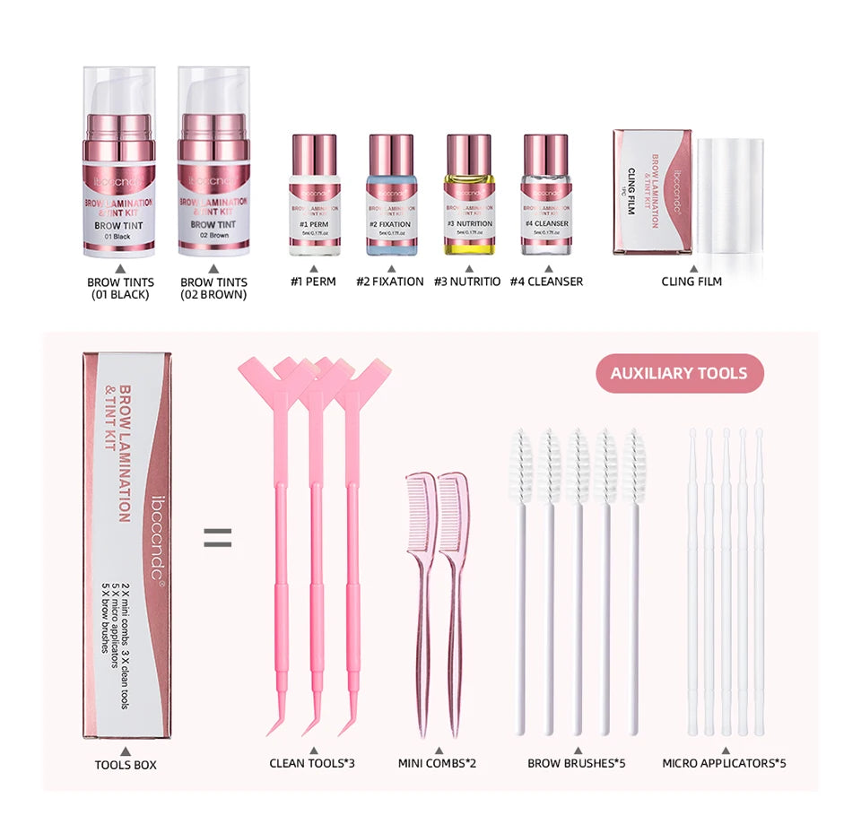 Professional Eyebrow Lamination and Tinting Kit - 12