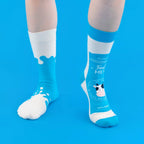 Cotton Blend Cartoon Cow Mid Calf Unisex Socks