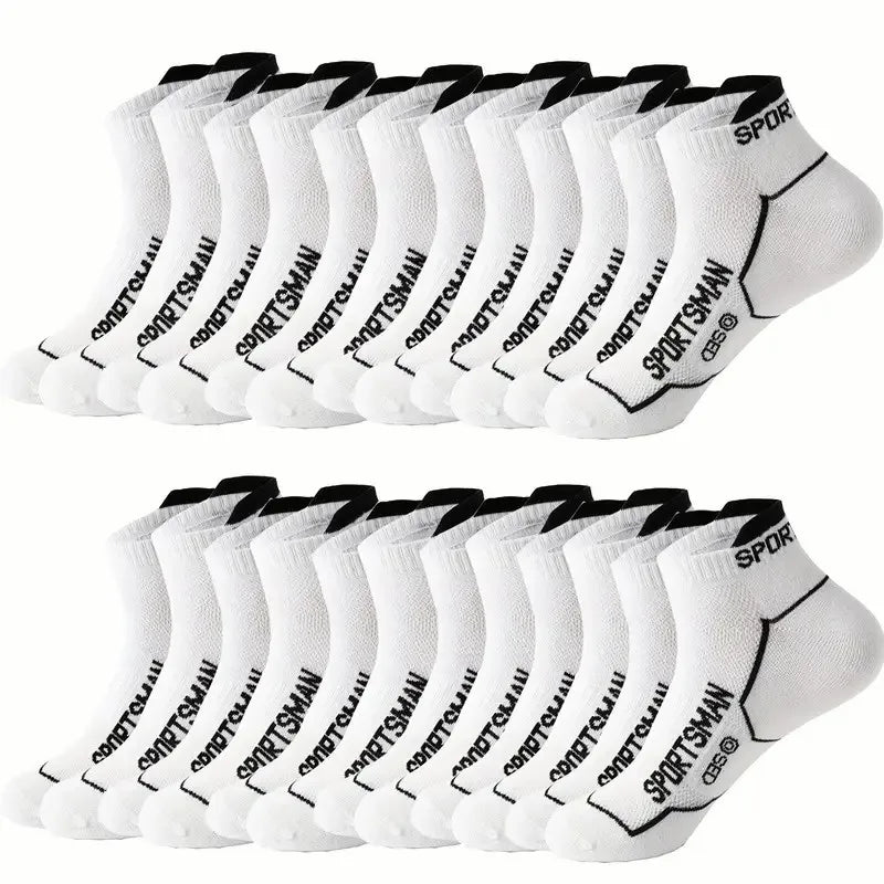 Cotton Polyester Blend Breathable Ankle Sports Socks