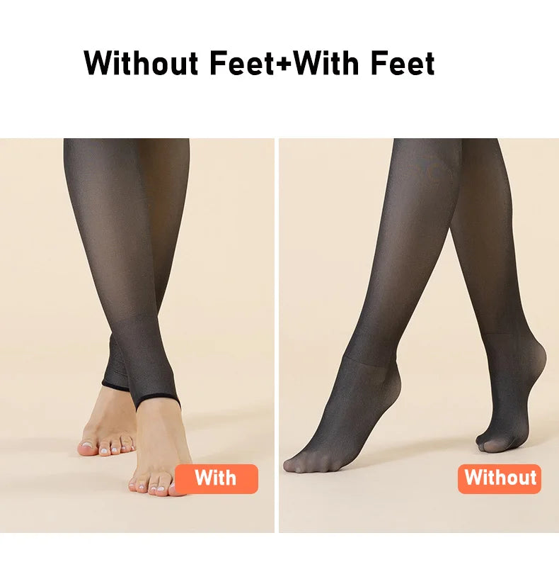 Fleece Lined Elastic Thermal Pantyhose Tights