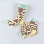 Cotton Blend Giraffe Print Mid Calf Socks
