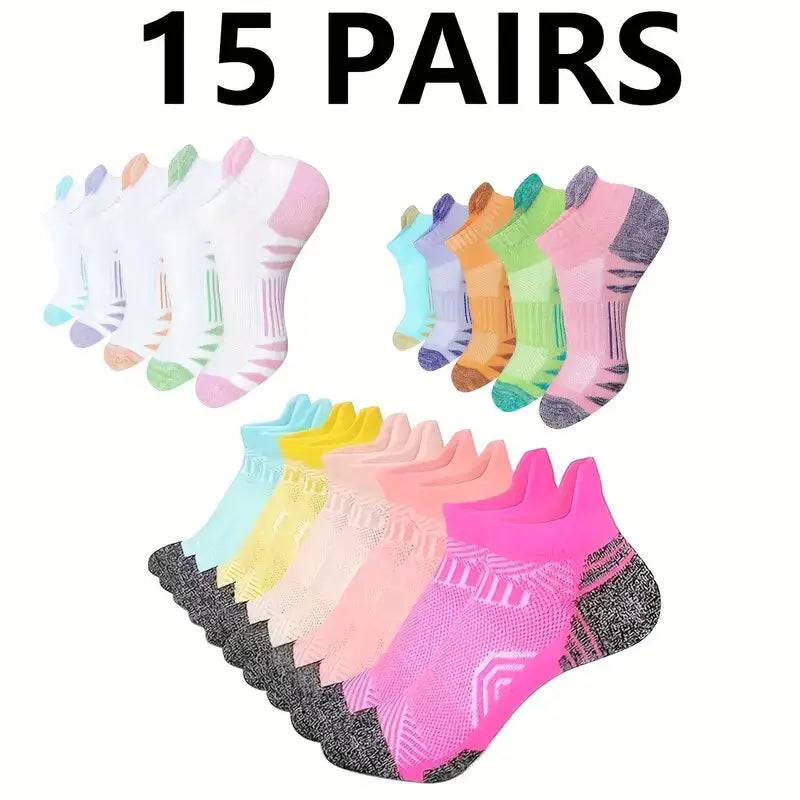 5 Pack Mens Polyester Blend Breathable Ankle Socks