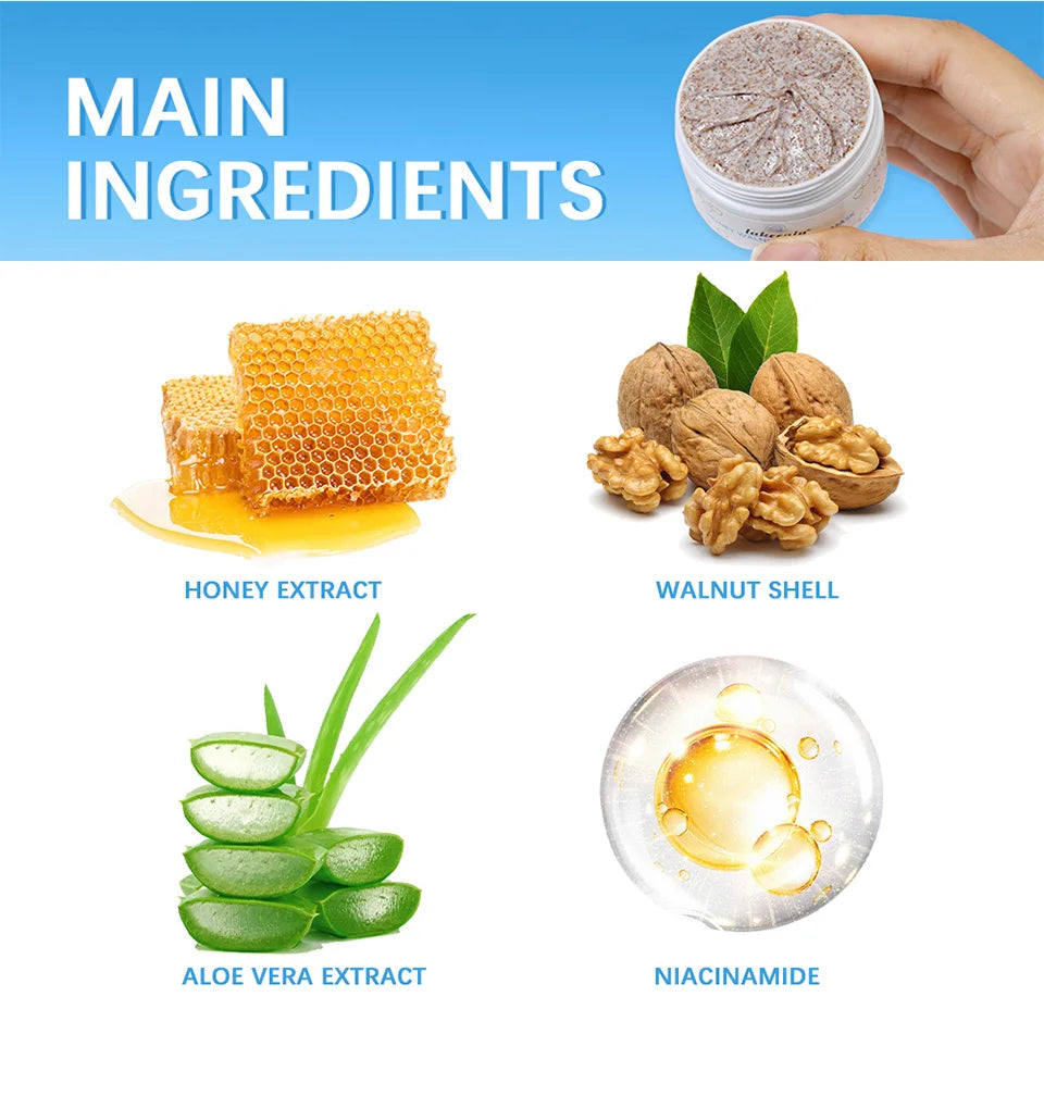 Honey Walnut Facial Scrub and Moisturizing Face Mask