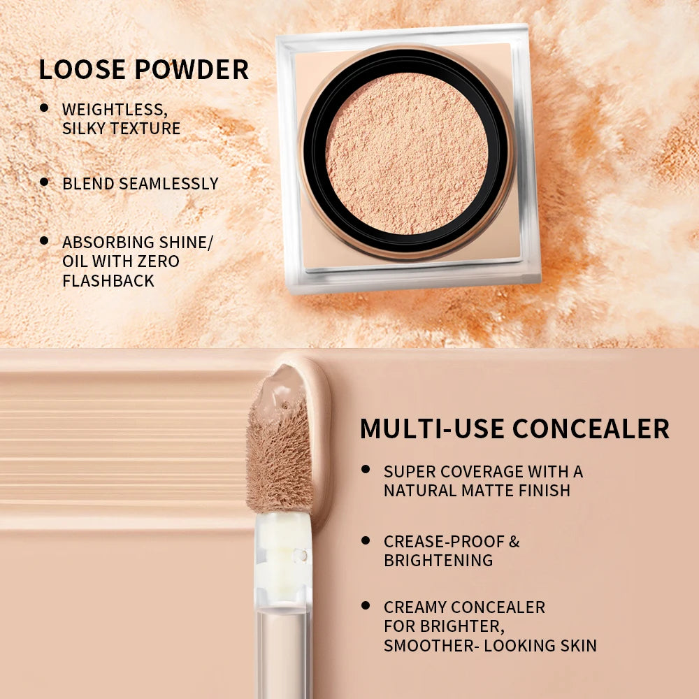 Concealer And Setting Powder Makeup Set - 6