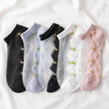 Polyester Elastane Floral Ankle Socks