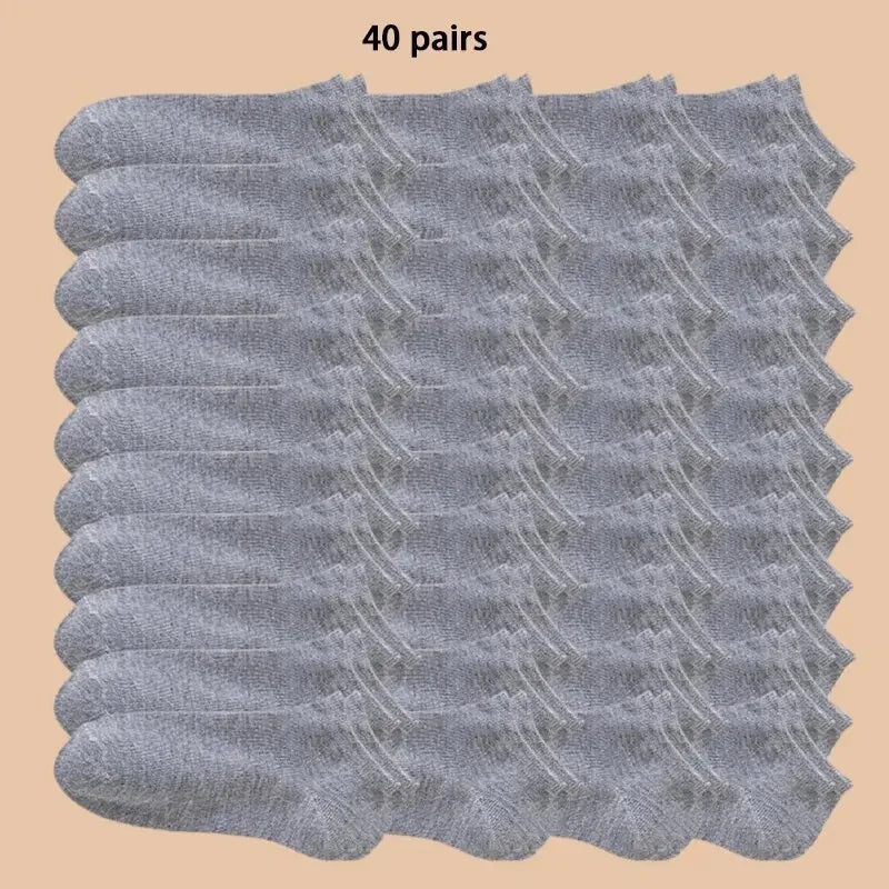 Mens Polyester Elastane Breathable No Show Ankle Socks - 17