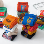 Cotton Blend Letter Printed Mid Tube Casual Crew Socks