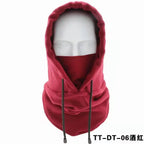 Cotton Polyester Fleece Thermal Hooded Neck Warmer Winter Hat