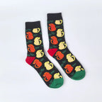 Polyester Elastane Animal Print Mid Calf Socks
