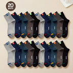 Mens Breathable Polyester Spandex Low Tube Casual Sports Socks