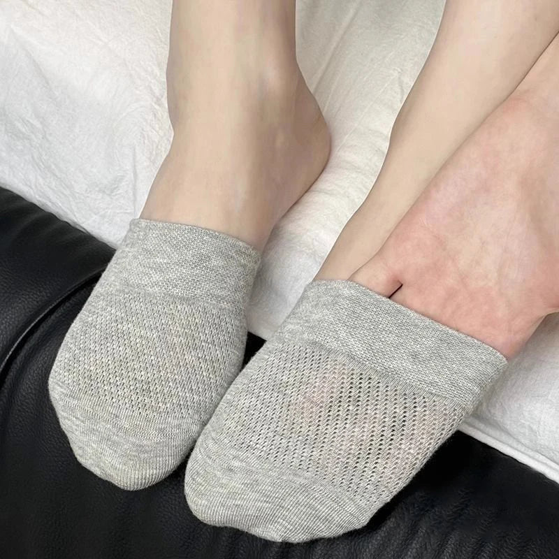 Polyester Elastane Women Half Forefoot Invisible Socks