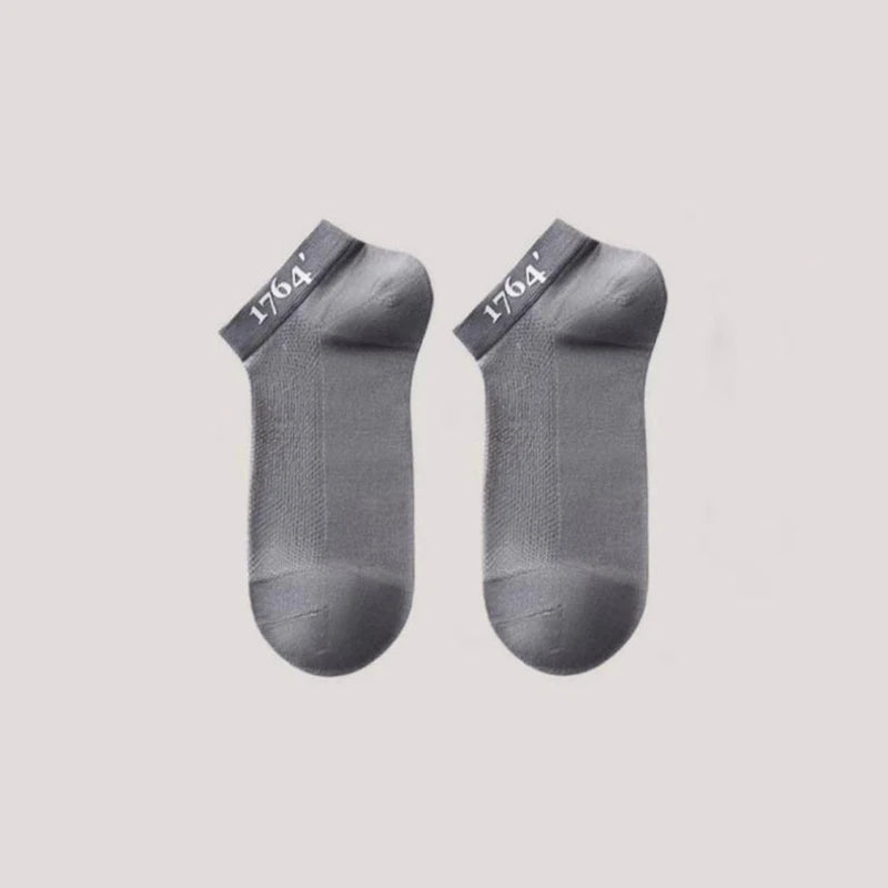 10 Pairs Mens Polyester Elastane Breathable Mesh Ankle Socks