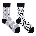 Cotton Blend Spotted Dog Pattern Mid Calf Unisex Socks