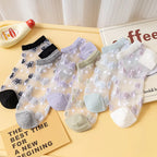 Polyester Elastane Low Cut Breathable Summer Socks
