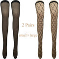 Nylon Elastane Fishnet Thigh High Stockings