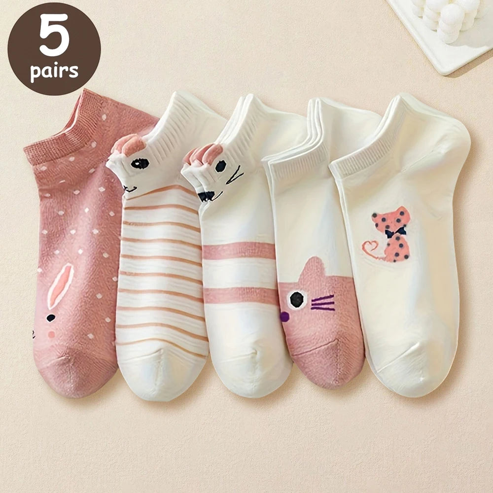 Mens Polyester Elastane Low Cut Ankle Socks 5 Pack