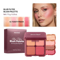 4 Shade Powder Blush Palette Matte and Shimmer Face Makeup