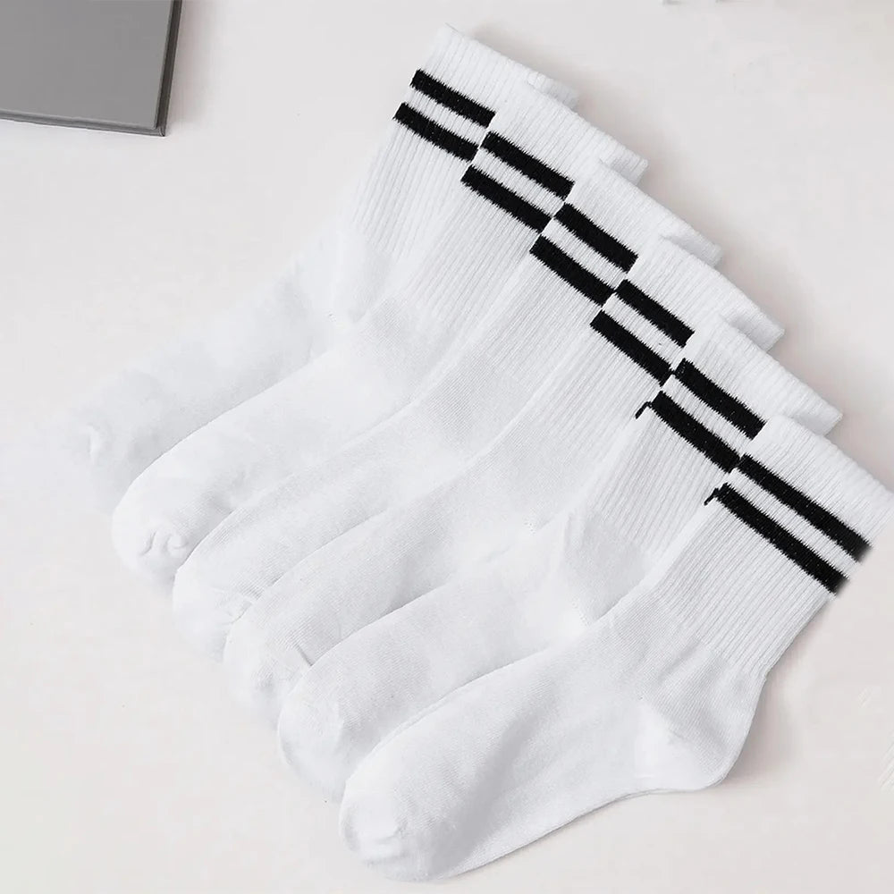 Polyester Elastane Crew Socks Set - 4