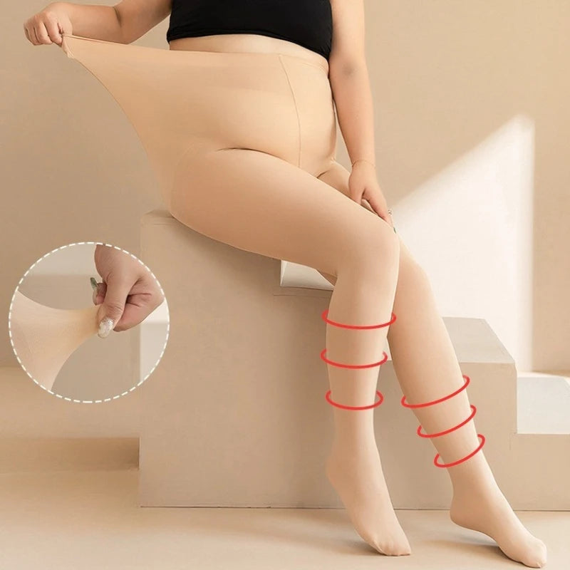 Womens Plus Size Thermal Plush Lined Winter Tights