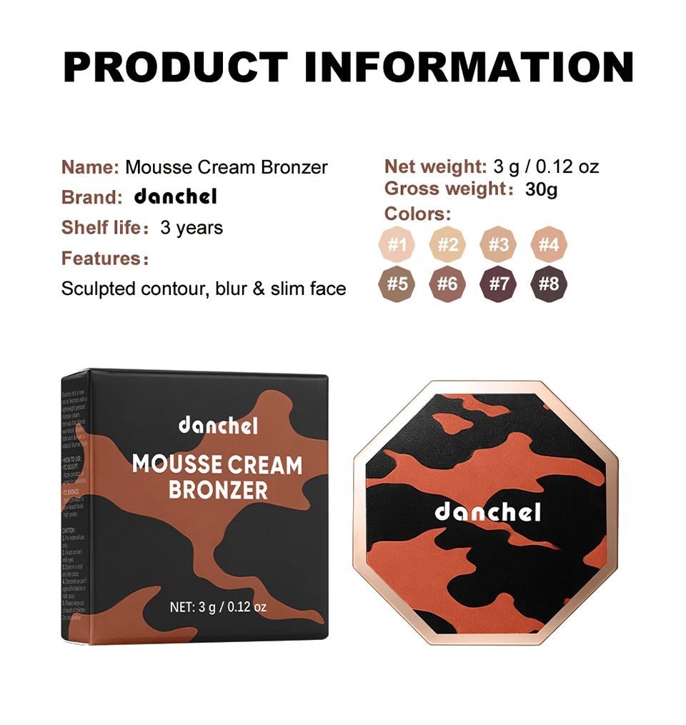 Cream Mousse Bronzer Matte Face Sculpting Makeup