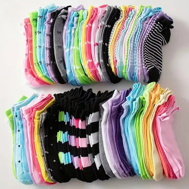 Polyester Elastane Low Cut Casual Ankle Socks Set