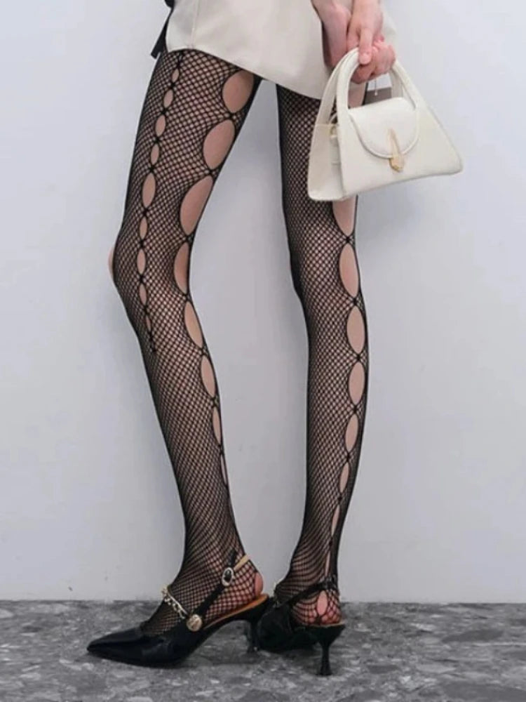 Nylon Hollow Out Fishnet Pantyhose