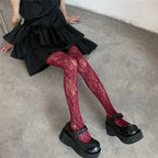 Floral Pattern Nylon Pantyhose Tights