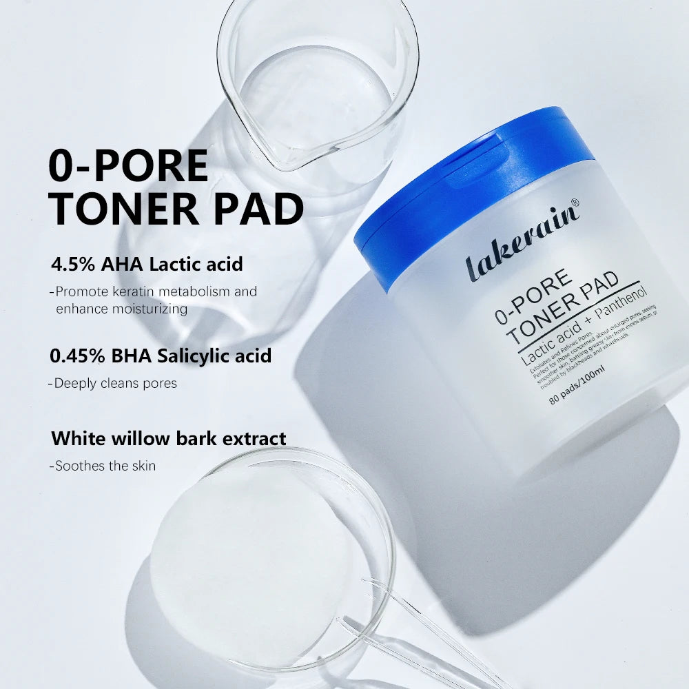 Pore Refining Toner Pads and Peptide Facial Serum Skin Care Set