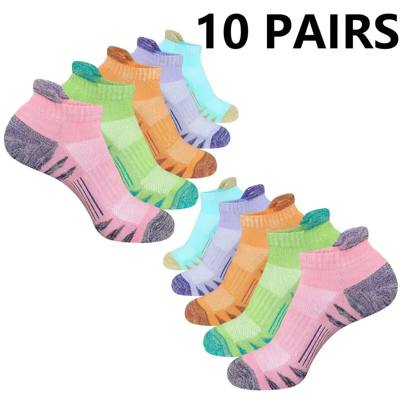 5 Pack Mens Polyester Blend Breathable Ankle Socks - 21