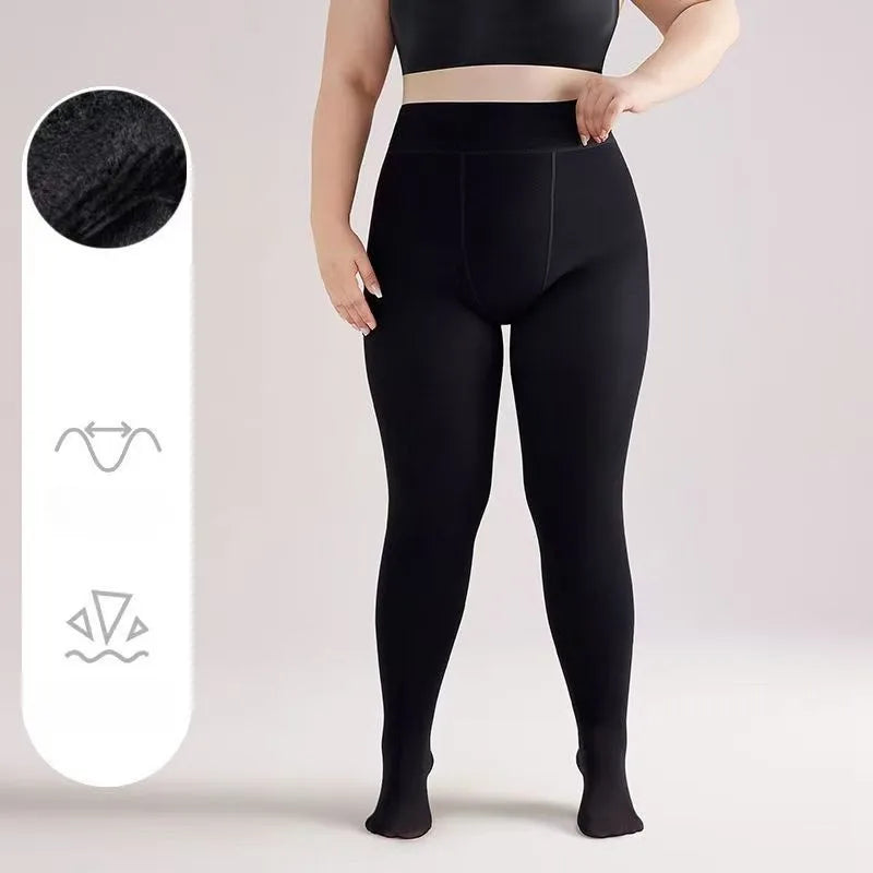 Womens Plus Size Thermal Plush Lined Winter Tights - 13
