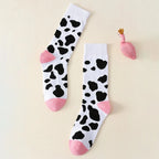 Cotton Cow Pattern Mid Tube Casual Socks