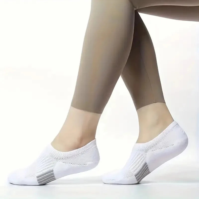 Polyester Spandex Low Cut Invisible Women Casual Socks - 8