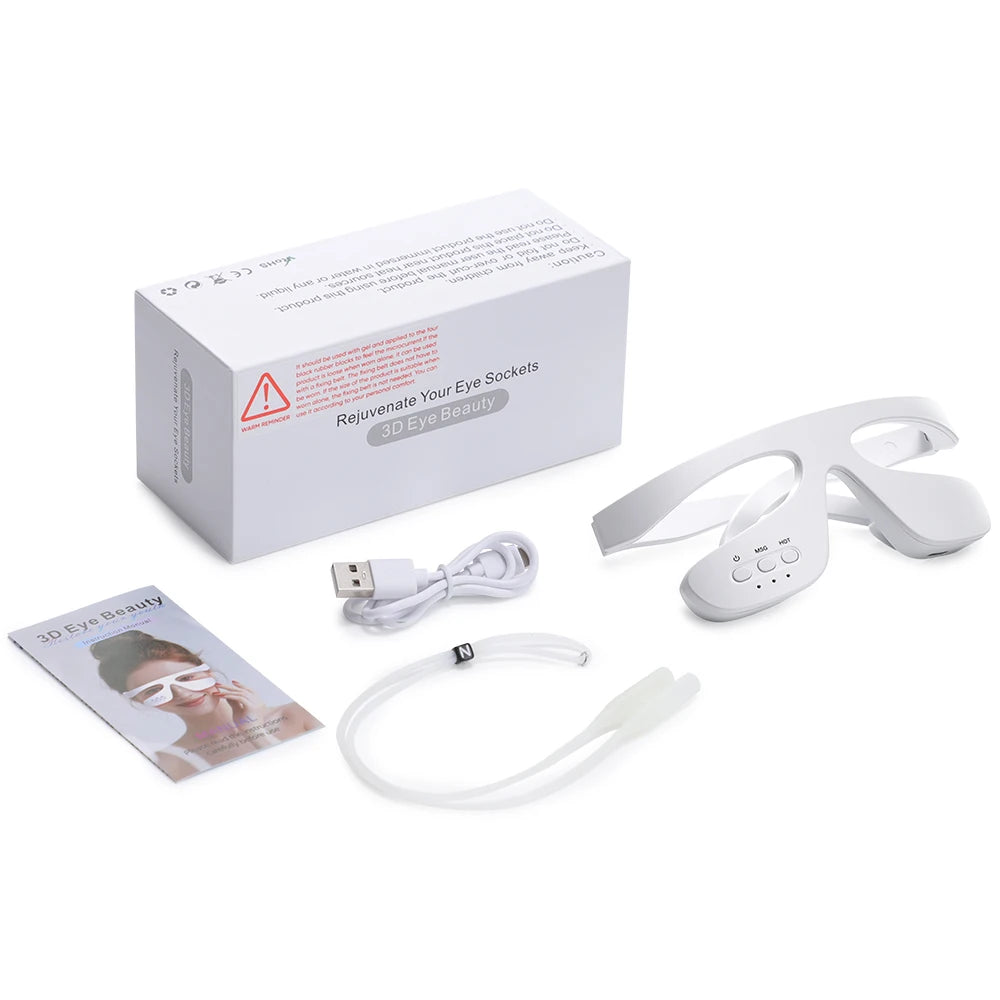 3D LED Red Light Vibration Eye Massager for Fatigue Relief