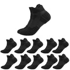 Polyester Elastane Mens Athletic Sports Socks 10 Pairs