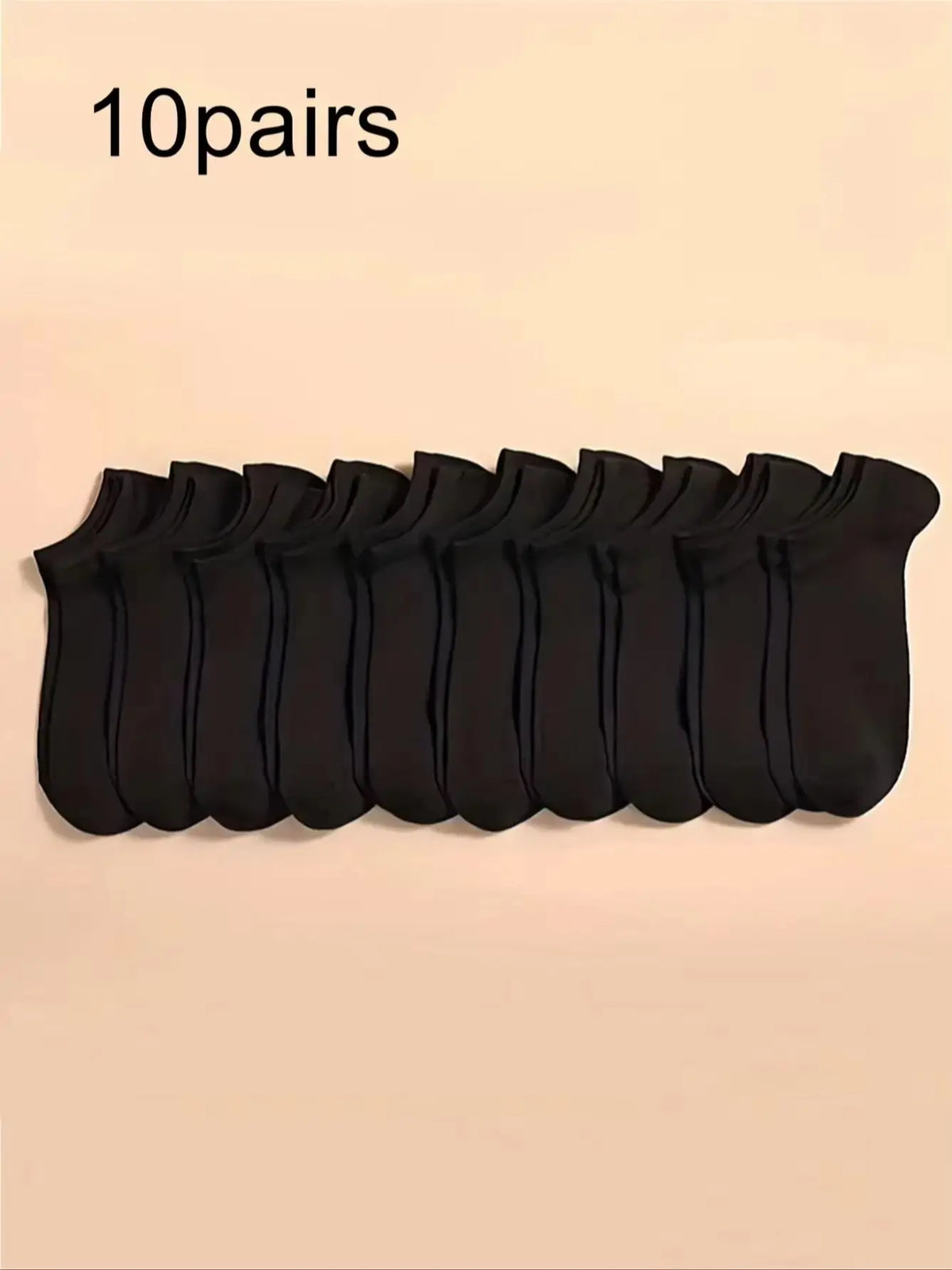 Polyester Elastane Low Cut Casual Socks 10 Pack