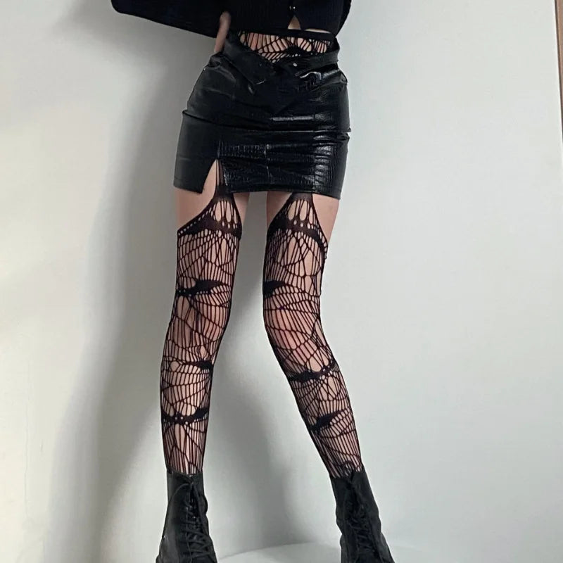 Nylon Spiderweb Pattern Pantyhose Stockings
