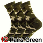 Polyester Elastane Camouflage Crew Socks
