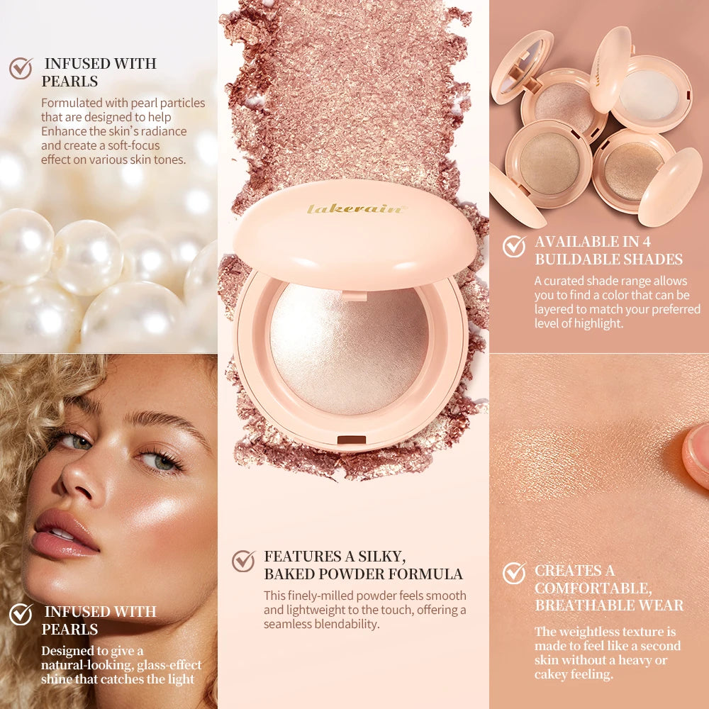 Shimmer Powder Highlighter Face Contouring Makeup